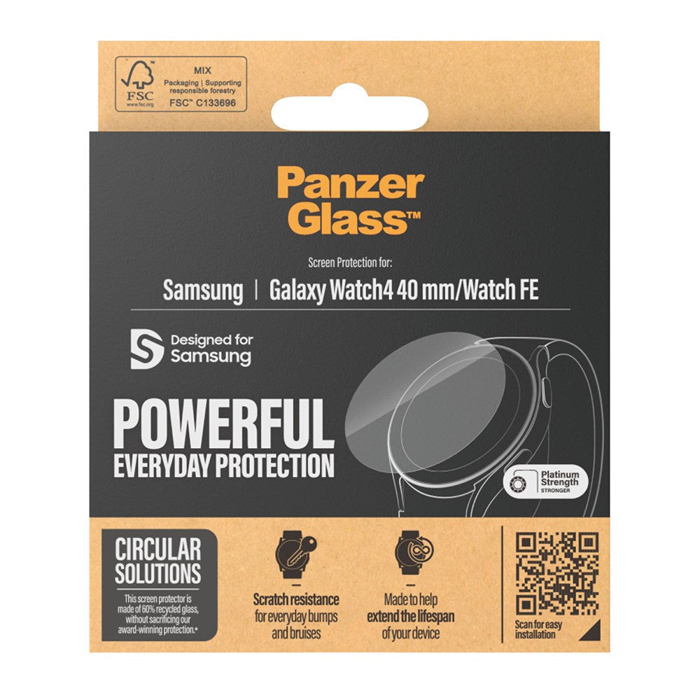 PanzerGlass Samsung Galaxy Watch 4 / FE (40mm) Herdet Glas Skjermbeskytter - Gjennomsiktig