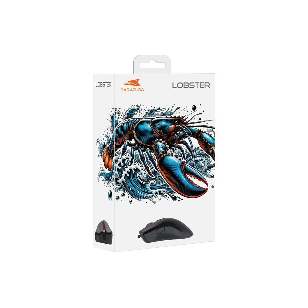 Baracuda LOBSTER Gaming Mus - 7D / 6400 DPI - Svart