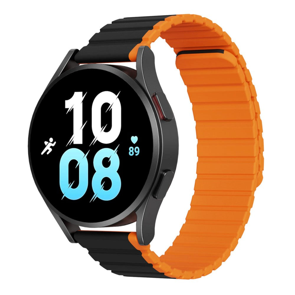 Smartwatch Stropp 20mm Dux Ducis LD-Series Magnetisk Silikon Klokkerem - Svart / Oransje