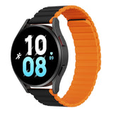 Smartwatch Stropp 20mm Dux Ducis LD-Series Magnetisk Silikon Klokkerem - Svart / Oransje