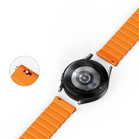 Smartwatch Stropp 20mm Dux Ducis LD-Series Magnetisk Silikon Klokkerem - Svart / Oransje