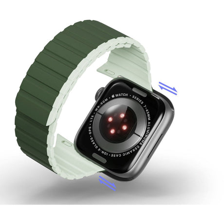 Dux Ducis Apple Watch (38/40/SE/41/42mm) LD-Series Magnetisk Silikon Klokkerem - Grønn