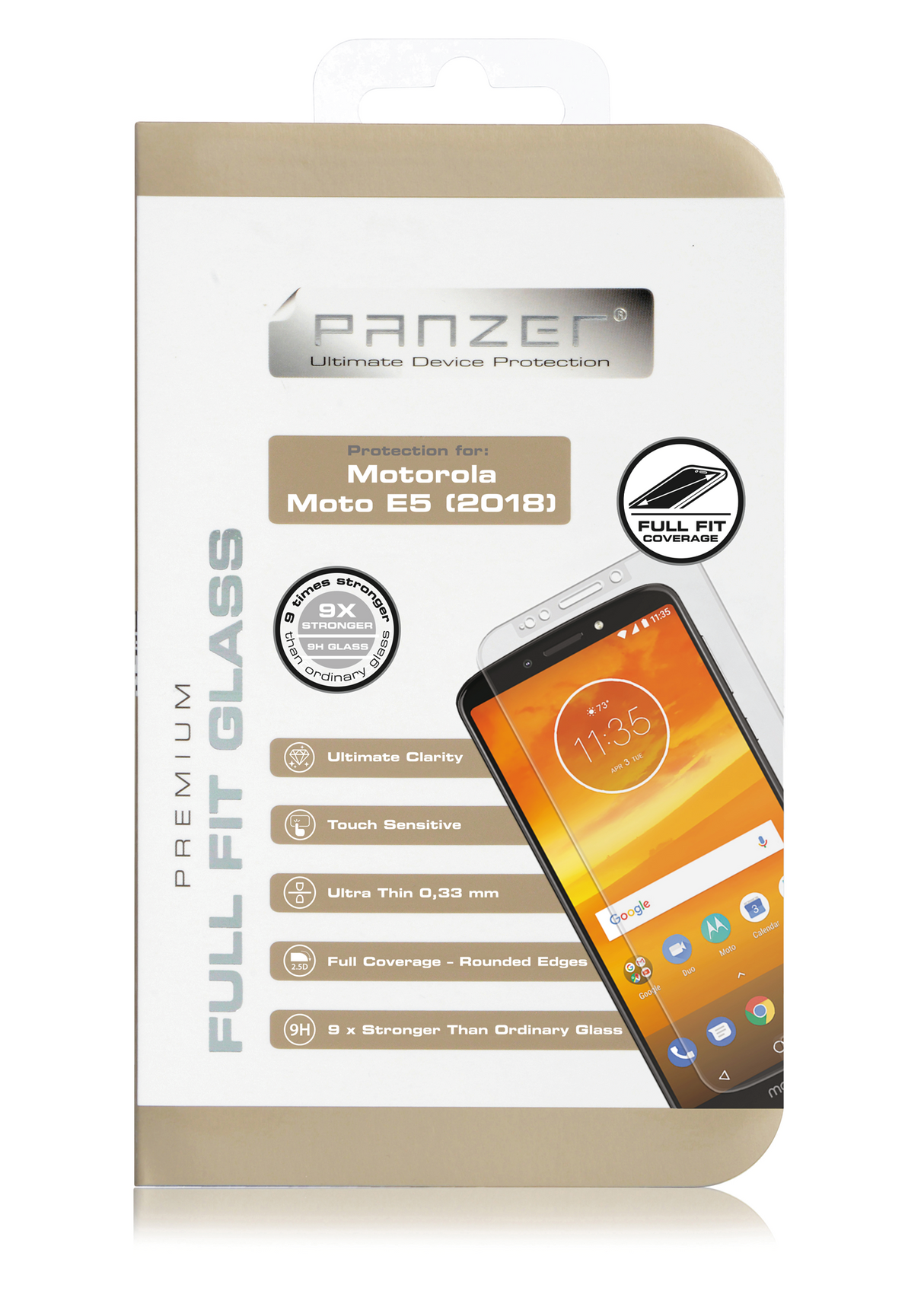 PANZER FULL-FIT Glass Motorola Moto G6 Play / Moto E5 Herdet Glass Skjermbeskytter Transparant