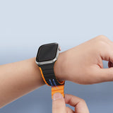 Dux Ducis Apple Watch (38/40/SE/41/42mm) LD-Series Magnetisk Silikon Klokkerem - Svart / Oransje