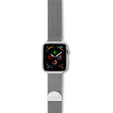 Apple Watch (42/44/SE/45/46/49mm) Epico Milanese Rustfri Stål Rem - Silver