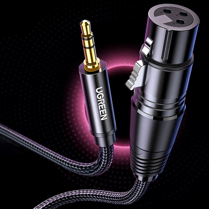 UGREEN XLR til 3.5mm Jack Kabel AV182 - 1m - Svart