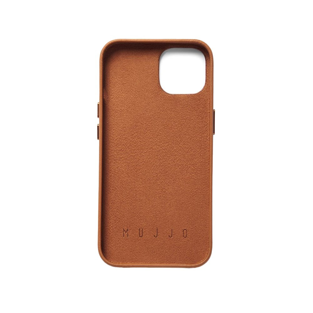 Mujjo iPhone 14 Leather Wallet Deksel - Brun