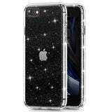 iPhone SE (2022 / 2020) 8 / 7 Tech-Protect Glitter Deksel - Gjennomsiktig / Sølv