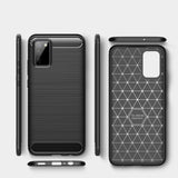 Samsung Galaxy A02s Tech-Protect Fleksibelt Plastikk Carbon Deksel - Sort