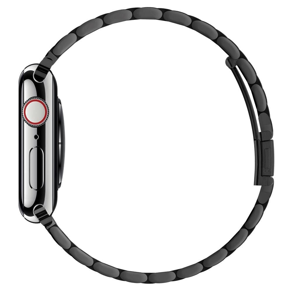 Apple Watch (42/44/SE/45/46/49mm) Spigen Modern Fit metallreim - Svart