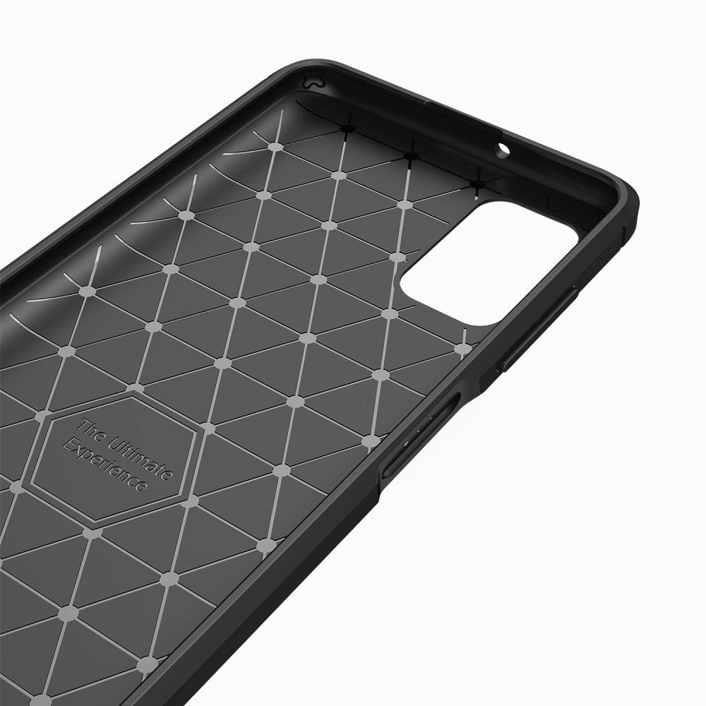 Samsung Galaxy A03s Tech-Protect Fleksibelt Plast Carbon Deksel - Svart