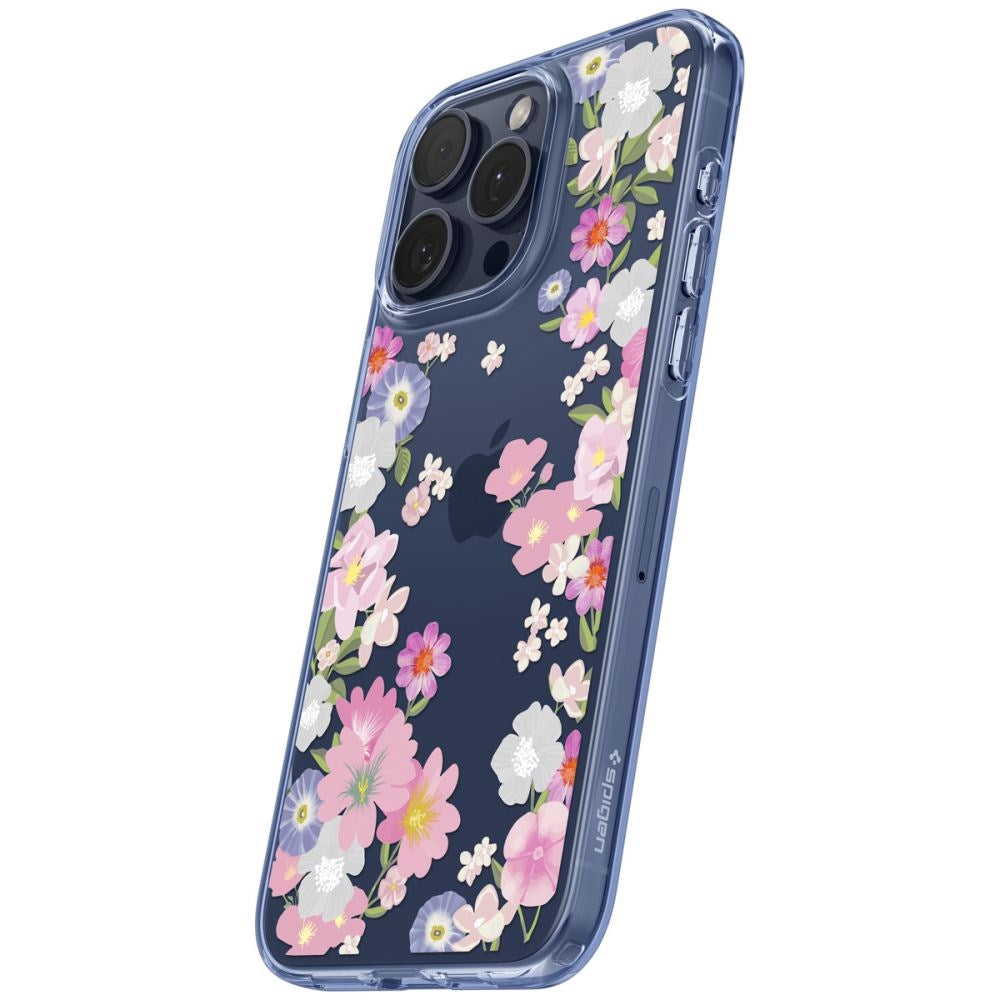 iPhone 15 Pro Spigen Liquid Crystal Deksel - Blossom