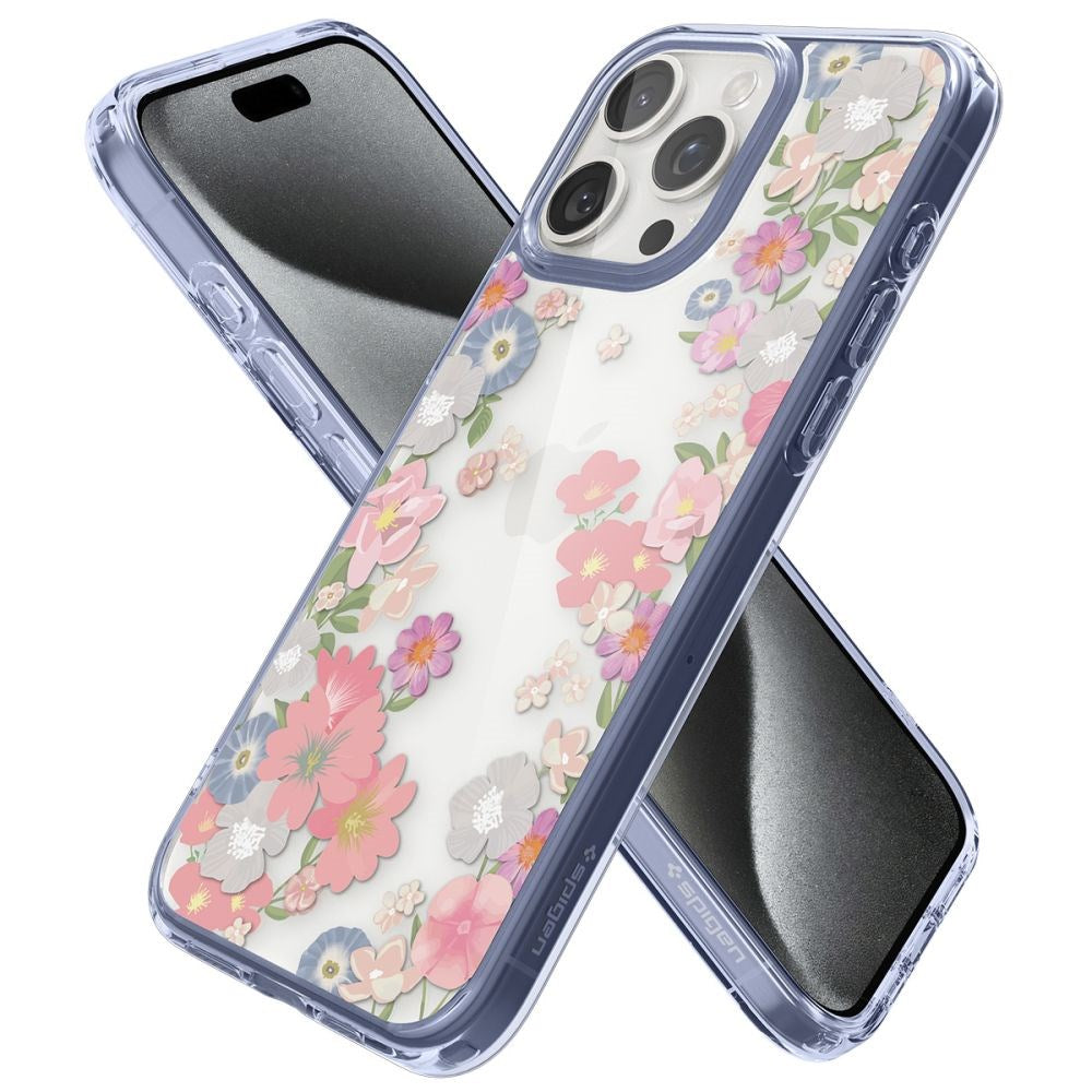 iPhone 15 Pro Spigen Ultra Hybrid Deksel - Blossom