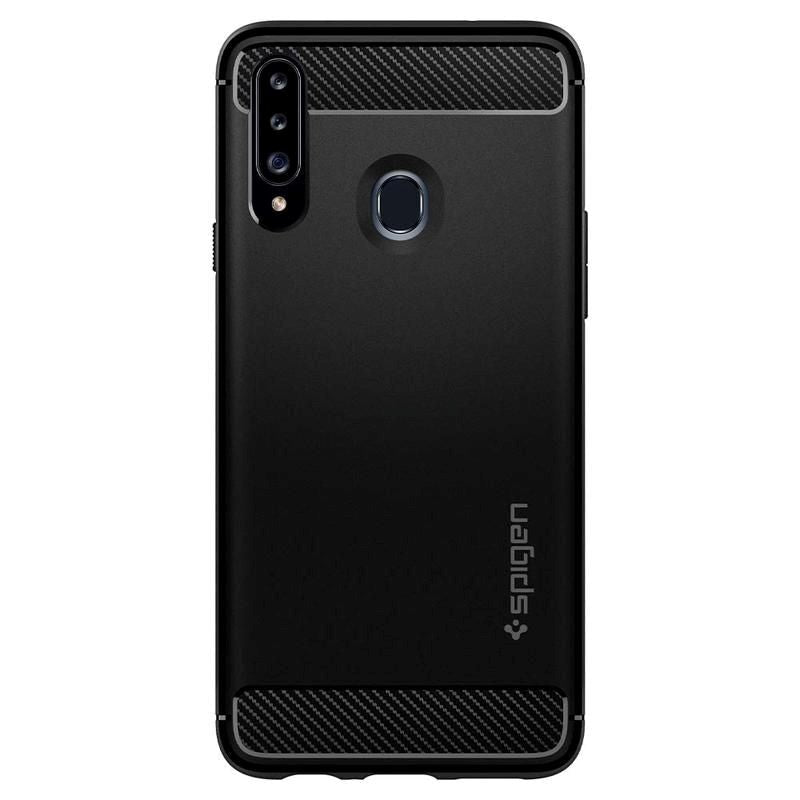 Samsung Galaxy A20s Spigen Rugged Armor Deksel Svart