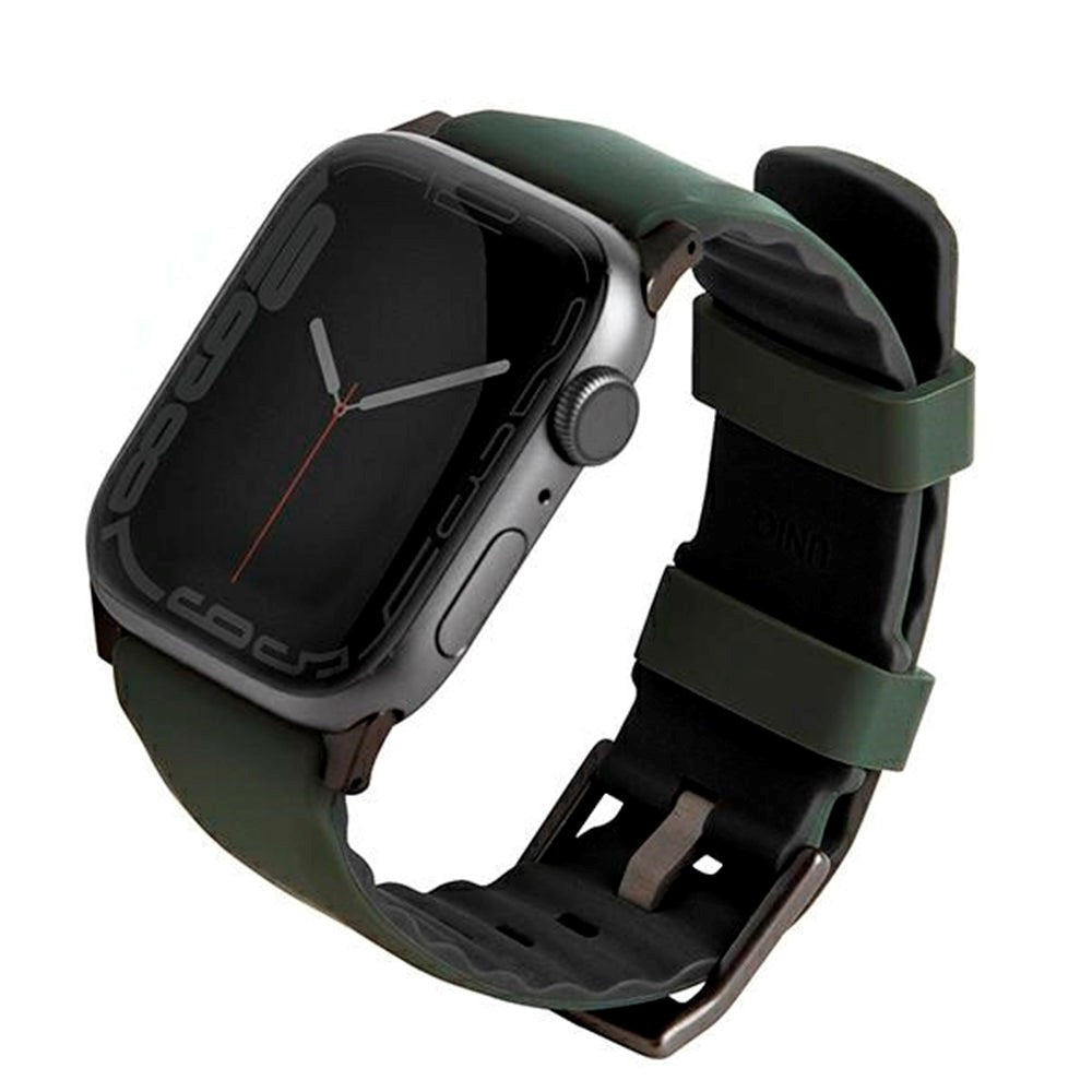 Apple Watch (42/44/SE/45/46/49mm) UNIQ Linus Silikonstropp - Grønn