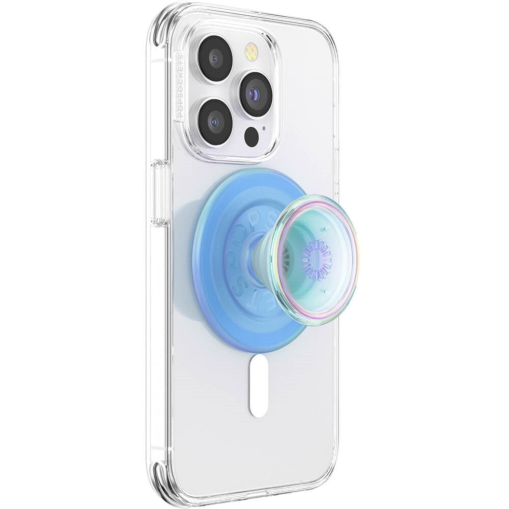 POPSOCKETS PopGrip Opalescent Blue Translucent MagSafe - Stativ og Grep