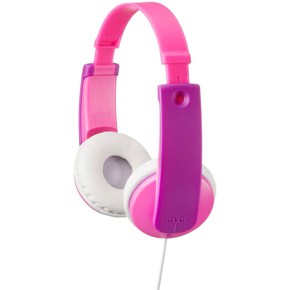 JVC Tinyphones HA-KD7 Barnehodesett Med Klistremerker - Max. 85dB - Rosa / Lilla