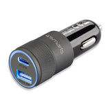 4smarts Rapid+ Hurtig BilLader 27W PD / 18W QC - 1x Usb-A 1x Usb-C - Sort