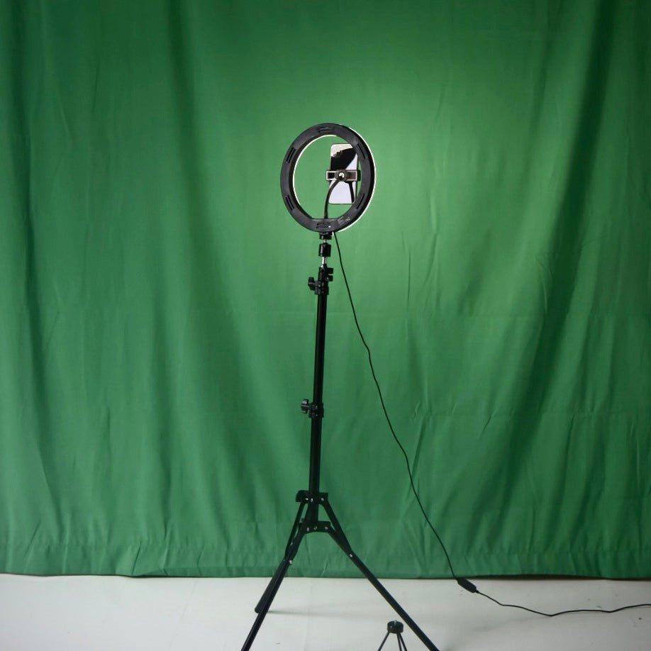 4smarts LoomiPod Selfie Tripod m. LED Ring Light - Green Screen & Oppbevaringsetui