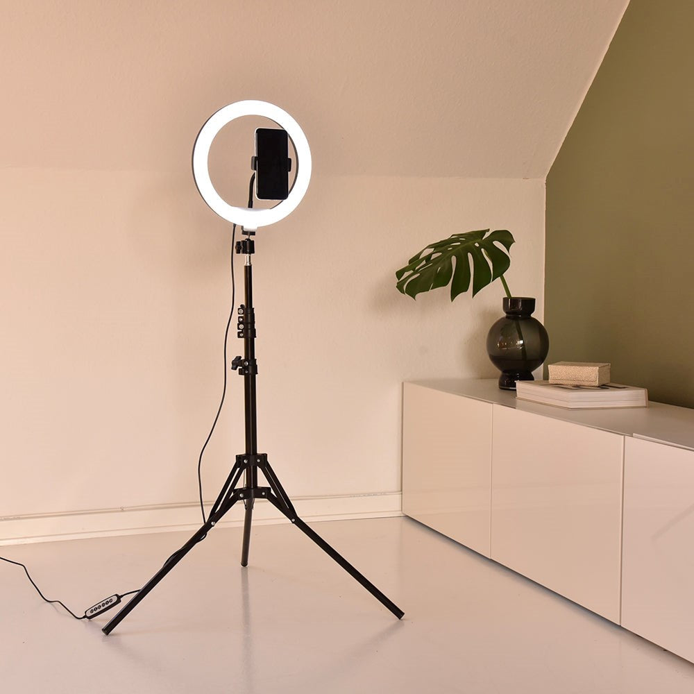 4smarts LoomiPod Selfie Tripod m. RGB Ring Light & Oppbevaringsetui