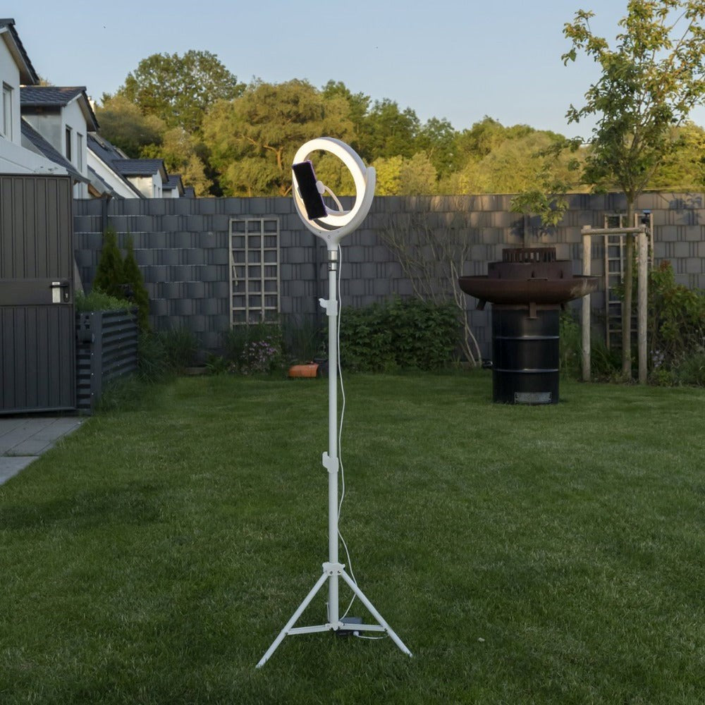 4Smarts LoomiPod Selfie Gulvlampe Med LED Ringlys Og Justerbart Stativ