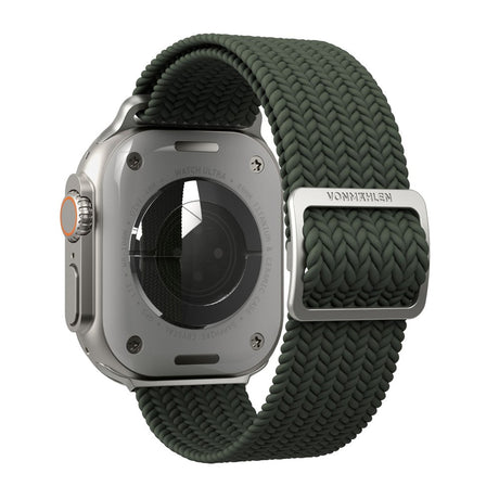 Vonmählen Apple Watch (38/40/SE/41/42mm) Woven Loop Nylon Klokkerem - Olive