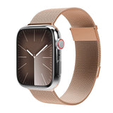 Vonmählen Apple Watch (42/44/SE/45/46/49mm) Milanese Loop 2 Rustfritt Stål Reim - Rose Gold