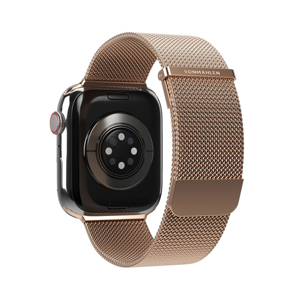 Vonmählen Apple Watch (42/44/SE/45/46/49mm) Milanese Loop 2 Rustfritt Stål Reim - Rose Gold