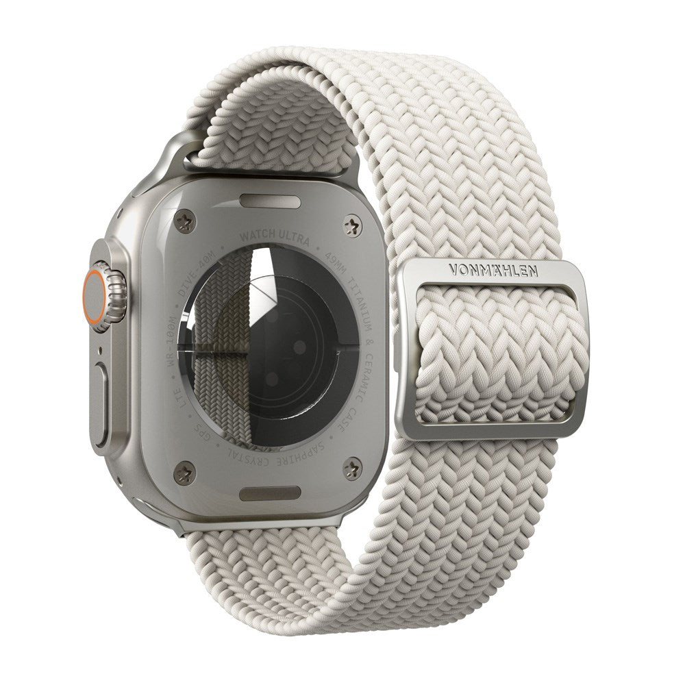 Vonmählen Apple Watch (38/40/SE/41/42mm) Woven Loop Nylon Klokkerem - Cream