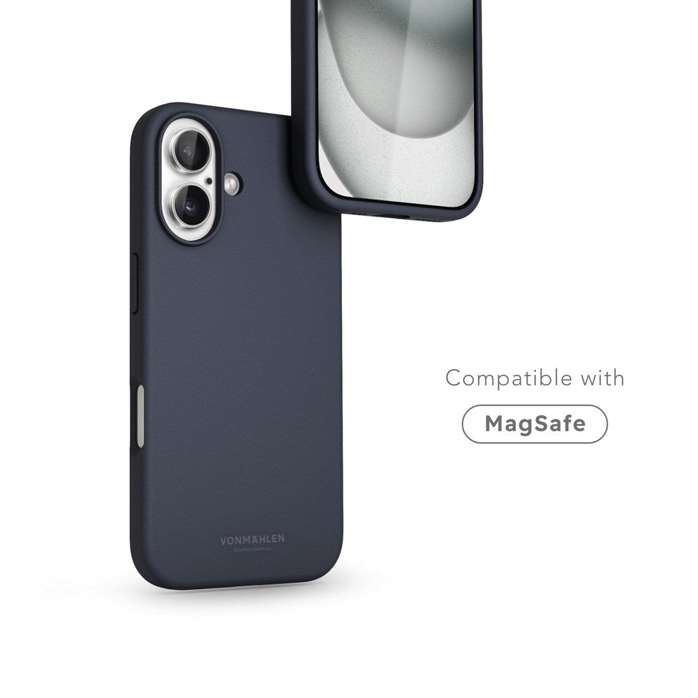 Vonmählen iPhone 16 Eco Silikon Deksel - MagSafe Kompatibel - Navy