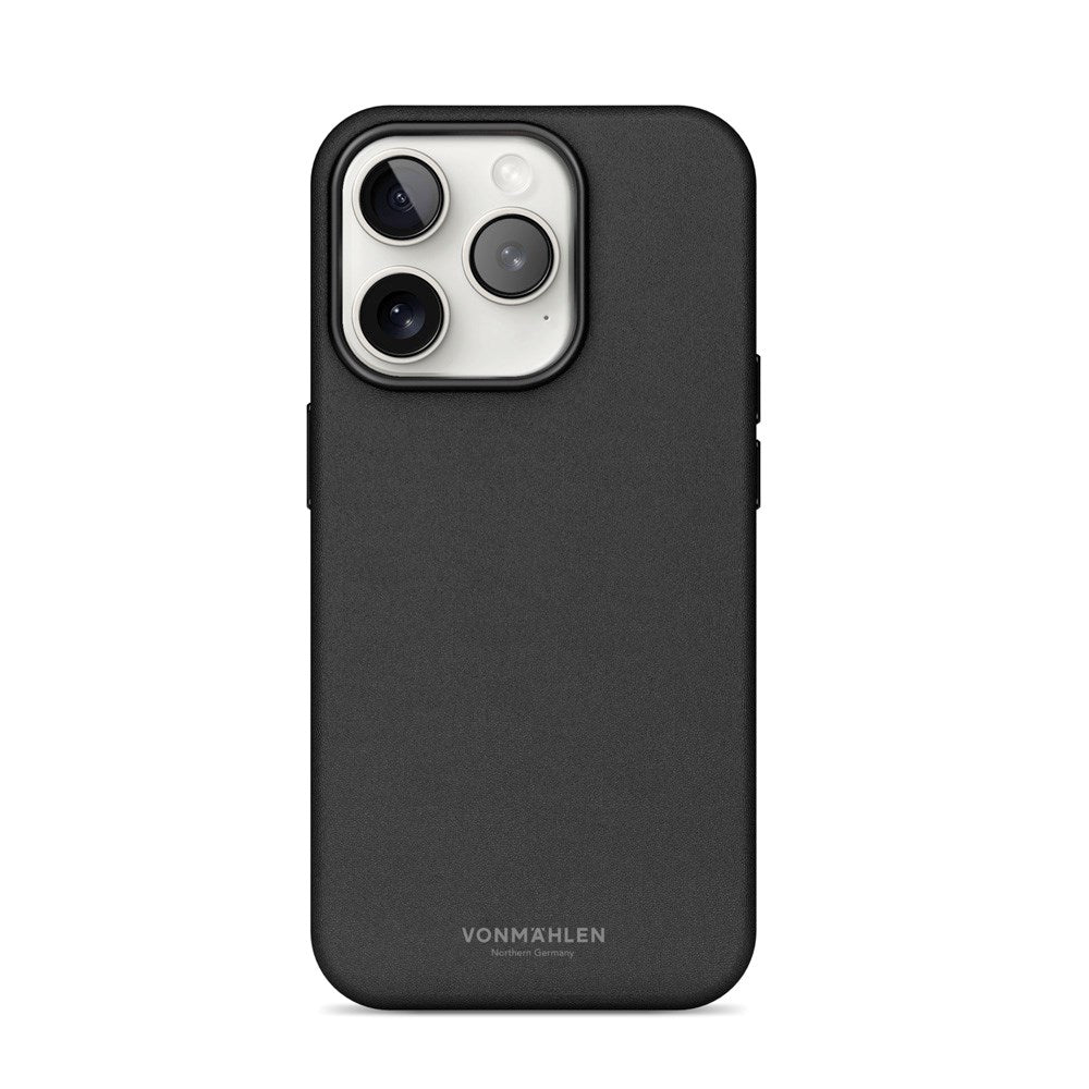 Vonmählen iPhone 16 Pro Like Leather Deksel - MagSafe Kompatibel - Black