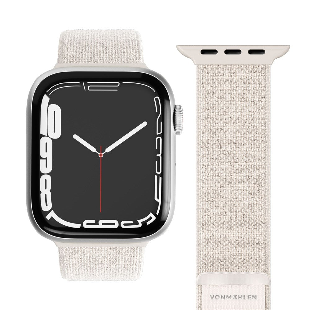 Apple Watch (42/44/45/SE/49mm) Vonmählen Fitness Loop 2 Nylon Klokkerem - Grå