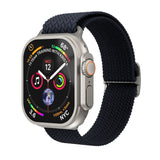 Vonmählen Apple Watch (42/44/45/SE/46/49mm) Woven Loop Nylon Klokkerem - Navy