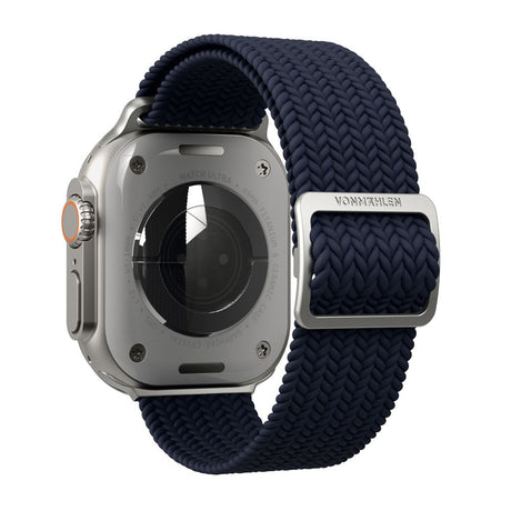 Vonmählen Apple Watch (42/44/45/SE/46/49mm) Woven Loop Nylon Klokkerem - Navy