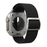 Vonmählen Apple Watch (42/44/45/SE/46/49mm) Woven Loop Nylon Klokkerem - Black