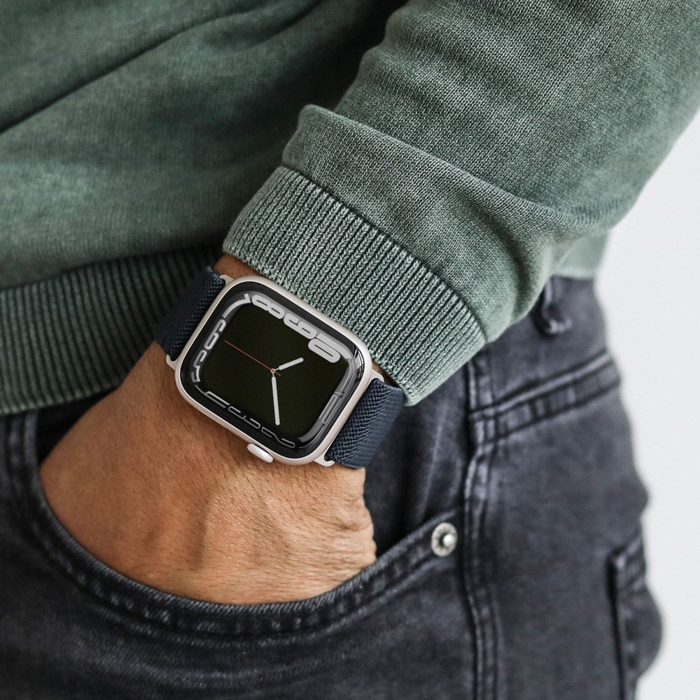 Vonmählen Apple Watch (42/44/SE/45/46/49mm) Classic Nylon Loop Klokkerem - Navy