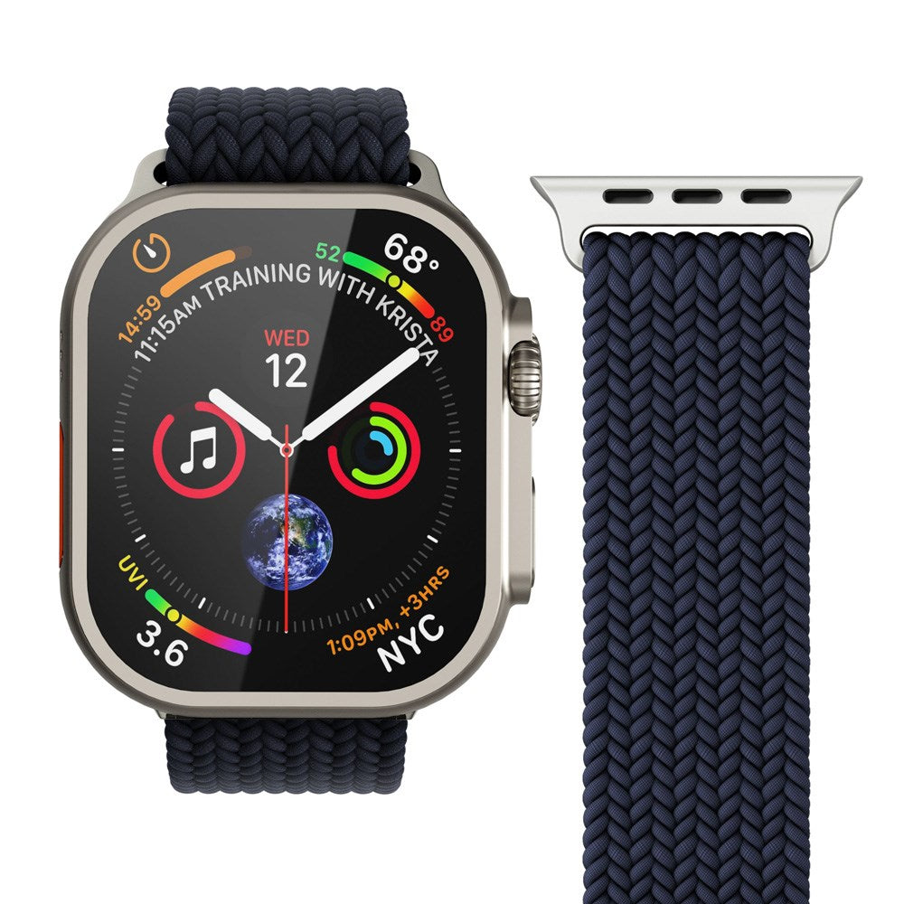 Vonmählen Apple Watch (38/40/SE/41/42mm) Woven Loop Nylon Klokkerem - Navy