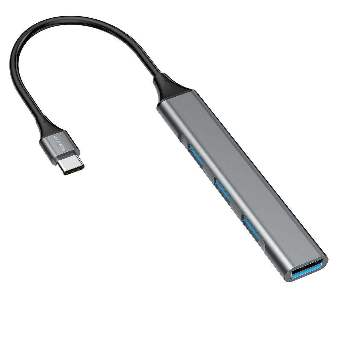 4smarts USB-C Hub 4-i-1 - Space Grey