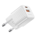 4Smarts VoltPlug Duos 20W Vegglader - 1 x USB-A QC & 1 x USB-C PD - Hvit