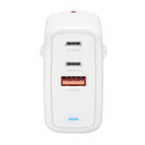 65W PD 4smarts Charger GaN Flex - Vegglader med 1 x USB-A & 2 x USB-C - Hvit