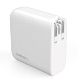 65W PD 4smarts Charger GaN Flex - Vegglader med 1 x USB-A & 2 x USB-C - Hvit