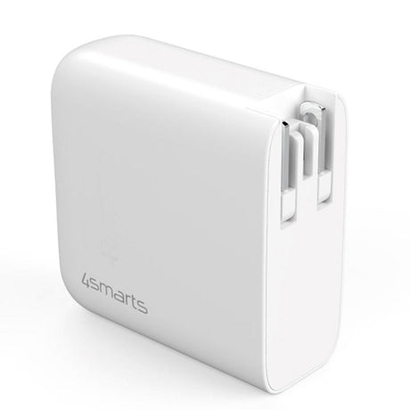 65W PD 4smarts Charger GaN Flex - Vegglader med 1 x USB-A & 2 x USB-C - Hvit