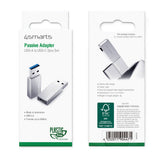 4smarts USB-C til USB-A Adapter - USB 3.0 - 2 stk. - Grå