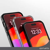 iPhone 15 4smarts Second Glass Skjermbeskytter med Monteringsramme - Case-Friendly - Gjennomsiktig