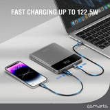 4smarts Enterprise Slim 20.000mAh Powerbank - 122.5W - Grå