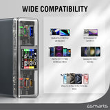 4smarts Lucid GaN DIY Mode Desktop Lader - 210W / 3x USB-C & 1x USB-A - Grå