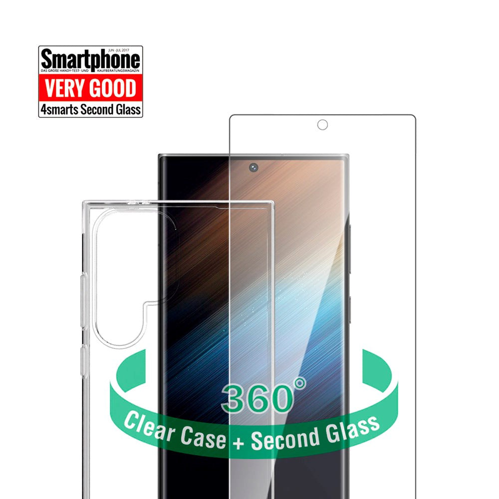 Samsung Galaxy S24 Ultra 4smarts Second Glass X-Pro 360° Protection Set (Deksel + Skjermbeskytter)