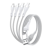 4smarts 4in2 15W Multi-Charging Kabel - 2 x USB-C / Lightning / Micro USB 120cm - Hvit