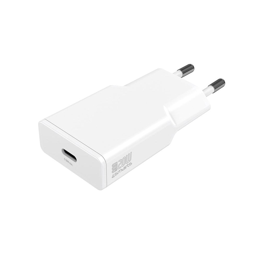 4Smarts PD Slim Vegglader GaN 20W med USB-C - Hvit