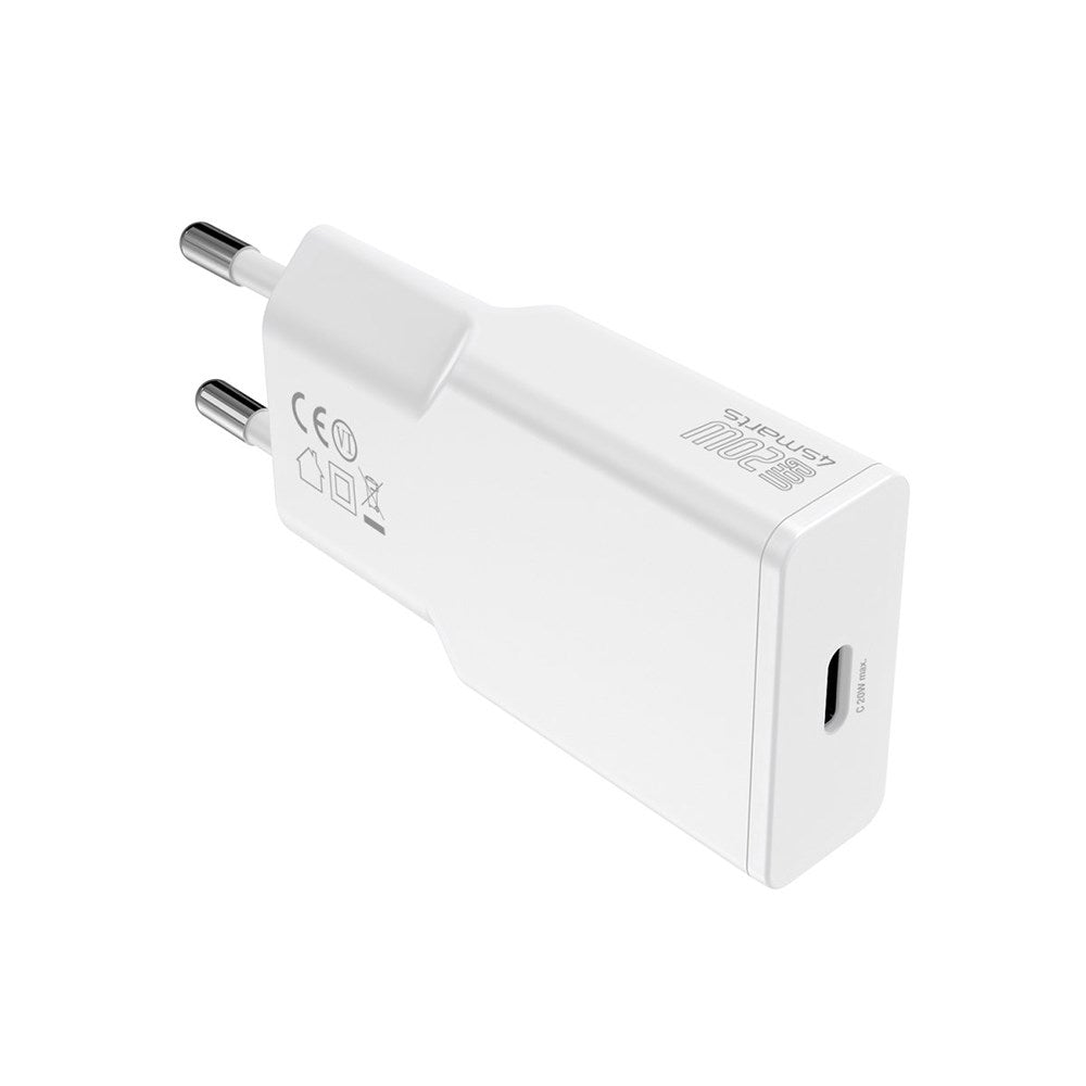 4Smarts PD Slim Vegglader GaN 20W med USB-C - Hvit